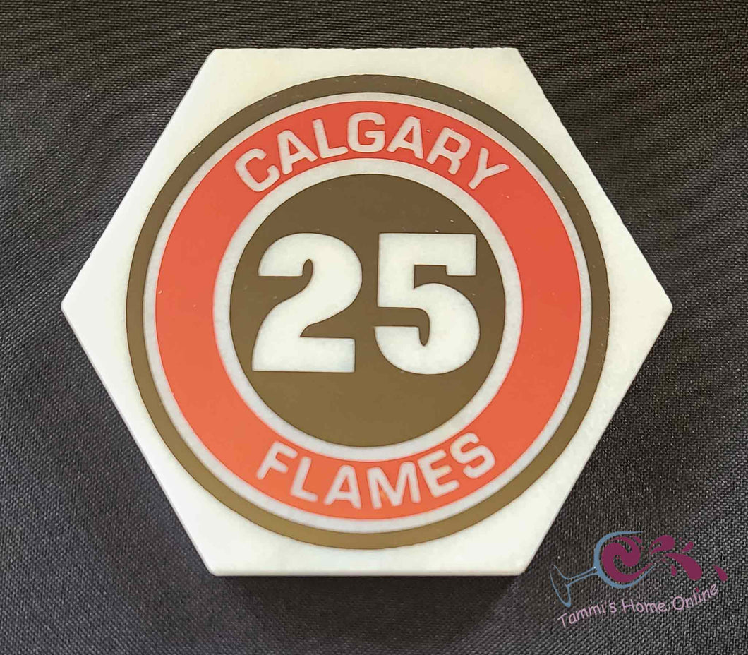 Calgary Flames Hockey #25 - Jacob Markstrom - Marble Coaster