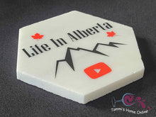 Load image into Gallery viewer, Life In Alberta YouTube Channel - Marble Coaster
