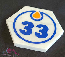 Load image into Gallery viewer, Edmonton Oilers Hockey #33 - Cam Talbot - Marble Coaster
