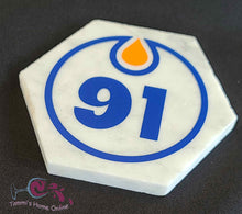 Load image into Gallery viewer, Edmonton Oilers Hockey #91 - Evander Kane - Marble Coaster

