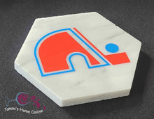 Load image into Gallery viewer, Quebec Nordiques Hockey Team - Marble Coaster
