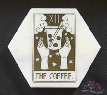Load image into Gallery viewer, The Iced Coffee Tarot Card - Marble Coaster
