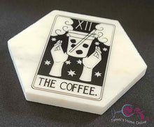 Load image into Gallery viewer, The Iced Coffee Tarot Card - Marble Coaster
