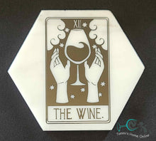 Load image into Gallery viewer, The Wine Tarot Card - Marble Coaster
