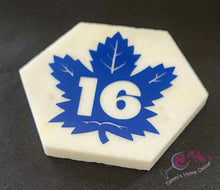 Load image into Gallery viewer, Toronto Maple Leafs Hockey #16 - Mitchell Marner - Marble Coaster

