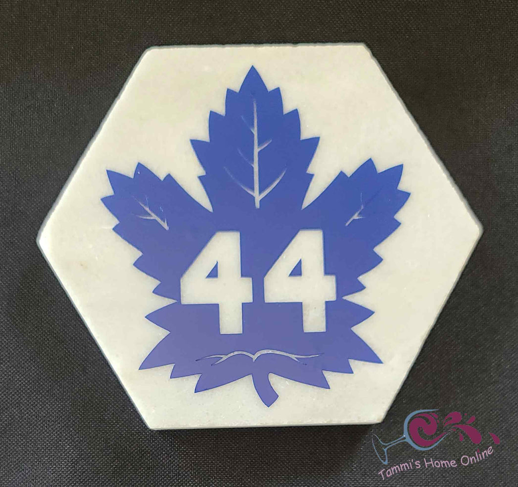 Toronto Maple Leafs Hockey #44 - Morgan Rielly - Marble Coaster