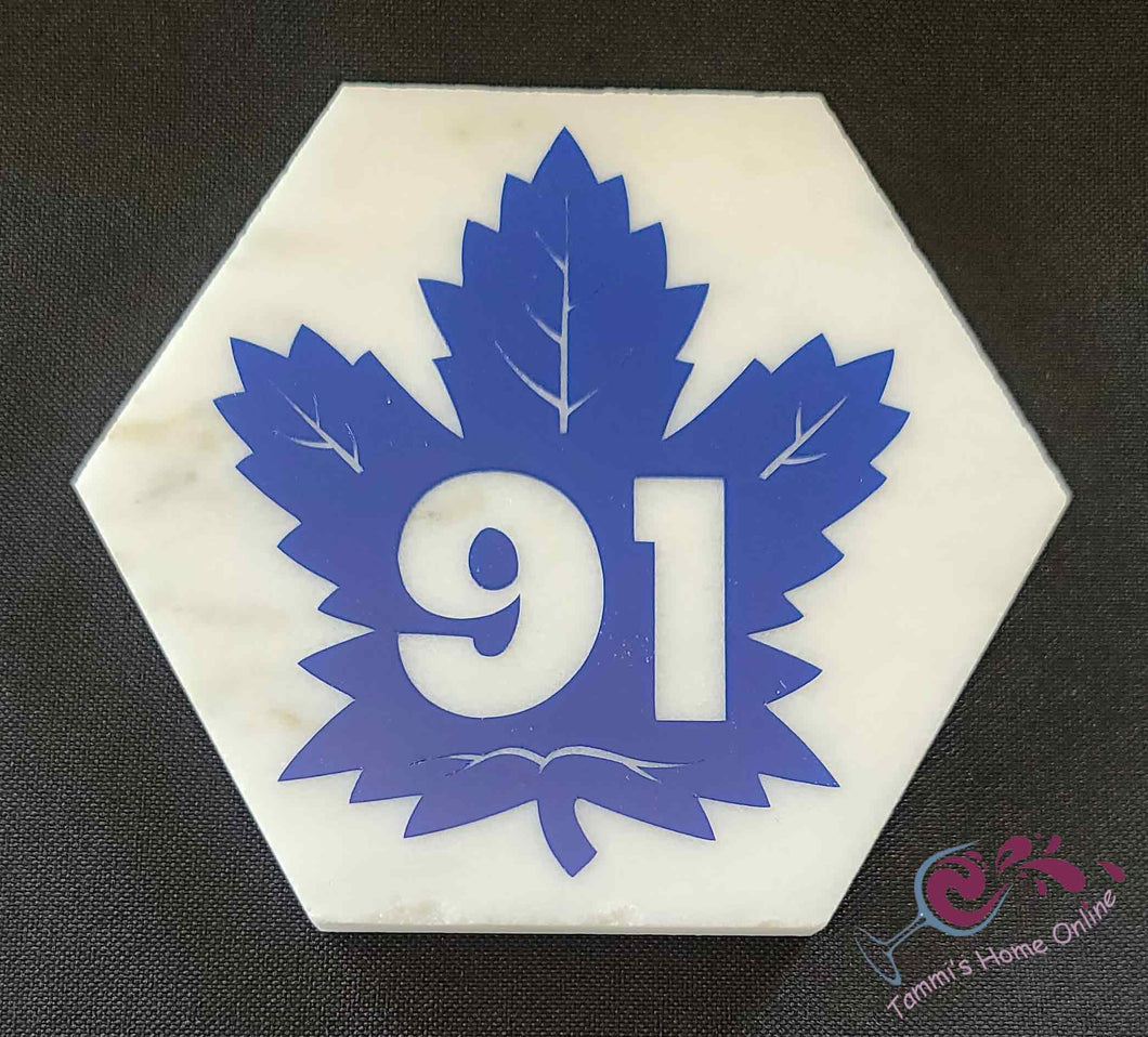 Toronto Maple Leafs Hockey #91 - John Tavares - Marble Coaster