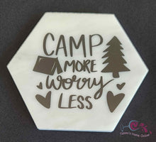 Load image into Gallery viewer, Camp More Worry Less - Marble Coaster
