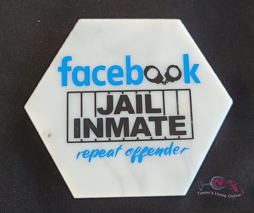 Facebook Jail Inmate - Marble Coaster