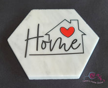 Load image into Gallery viewer, Home, with Heart - Marble Coaster
