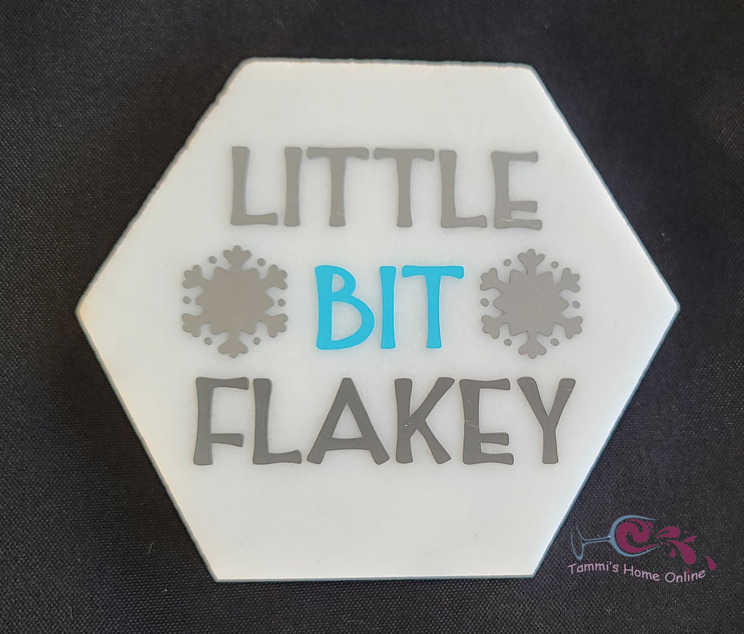Little Bit Flakey - Marble Coaster