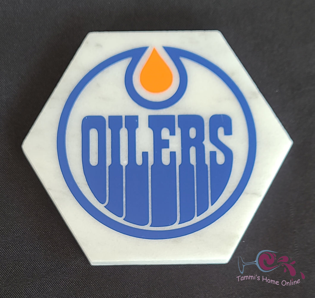 Edmonton Oilers - Hockey Team - Marble Coaster