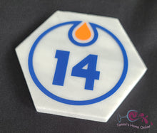 Load image into Gallery viewer, Edmonton Oilers Hockey #14 - Jordan Eberle or Matthias Ekholm - Marble Coaster
