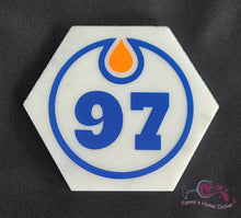 Load image into Gallery viewer, Edmonton Oilers Hockey #97 - Connor McDavid - Marble Coaster
