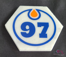 Load image into Gallery viewer, Edmonton Oilers Hockey #97 - Connor McDavid - Marble Coaster
