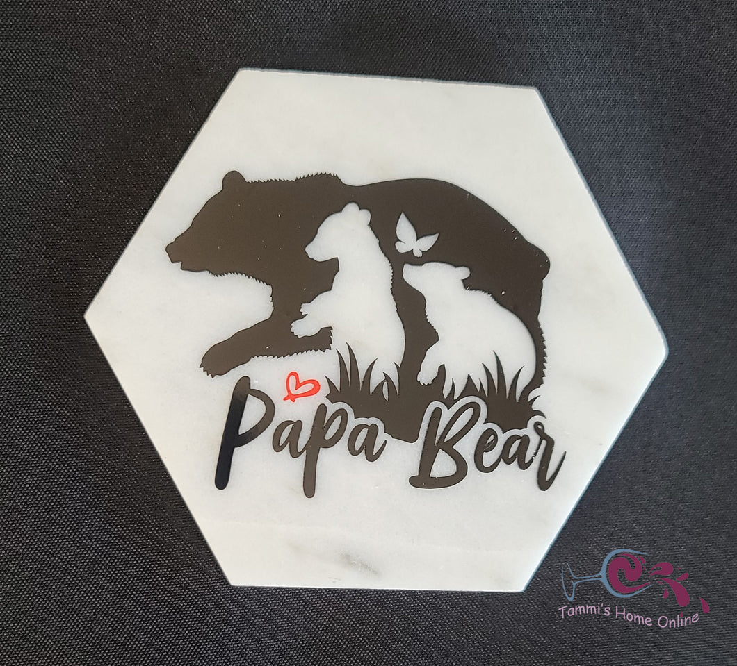 Papa Bear - Marble Coaster