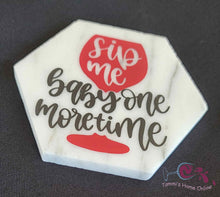 Load image into Gallery viewer, Sip Me Baby One More Time - Wine - Marble Coaster
