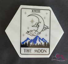 Load image into Gallery viewer, The Moon Tarot Card - Marble Coaster
